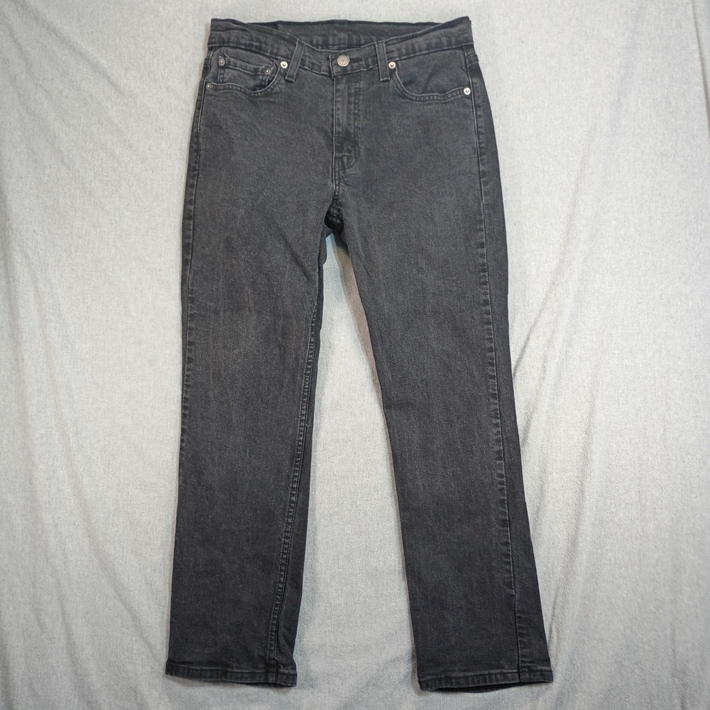Levi's 514 Straight Fit Jeans Mens 32x30 Black Denim Pants Grunge Gorp Utility